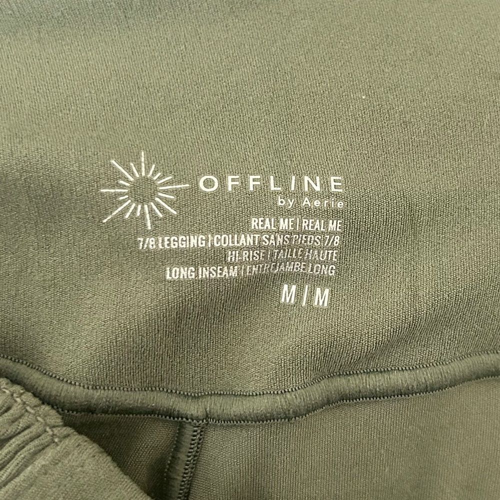 Offline Aerie Sage Green Real Me High Rise 7/8 Ankle Leggings Size Medium - Picture 6 of 8
